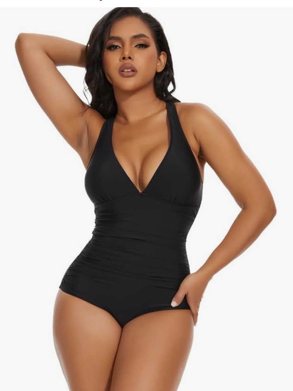 SHAPERIN Women's Swimsuits Tummy Control Padded Push Up Shapewear SZ M